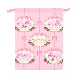 My Melody 734004 Drawstring Bag, Size M, Strawberry