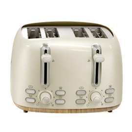 Oster 4-Slice Toaster with Extra Wide Slots, Bagel Toaster, Oat Milk