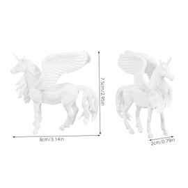 CORHAD 4pcs DIY Unicorn Painting Figurines for Unfinished Unicorn Craft with Smooth Edges Enhances Fine Motor Skills Hand Eye Coordination and Creativity for Childrens Art Activities and