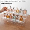 Mowhut 3-Tier Clear Perfume Organizer, Adjustable & Extendable Perfume Tray,
