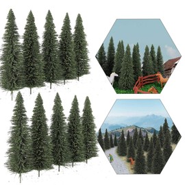 Evemodel S0812 Model Railway Layout X Max Decoration Track 0 12.5 cm Depth Green Pine Set of 20