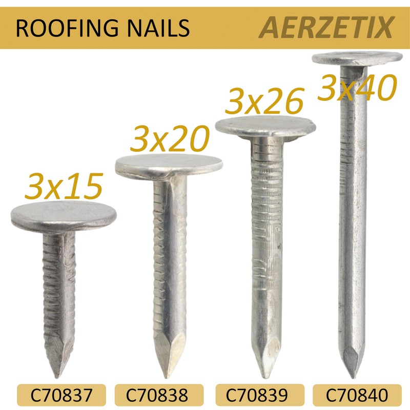 AERZETIX - C70838 - Set of 300 large flat head