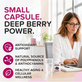 Organic Aronia Berry Capsules – Black Chokeberry Supplement with Natural Anthocyanins & Polyphenols – Supports Immune System – from Aronia Berries Powder – Non-GMO – 500mg, 90 Vegan Capsules