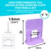Peygran Compact Tile Leveling System Spacer Clips: 1/16” (1.5 mm)