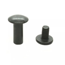 Stecksstore Black Steel Chicago Screws 1/2" 10 Pack 1293-24