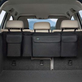 JOYSKY Trunk Hanging Organizer, Backseat Trunk Organizer for SUV, Truck, MPV, Large Capacity Vehicle Storage Bag with Upgraded High-Density Fabric, Space Saving Car Accessories Interior