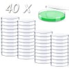40 Pack Sterile Plastic Petri Dishes with Lid, 90mm Dia