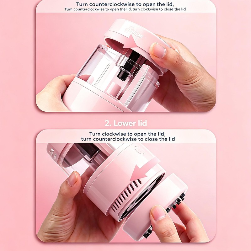 Rechargeable 2-in-1 Electric Pencil Sharpener with Desktop Vacuum, Cordless Automatic