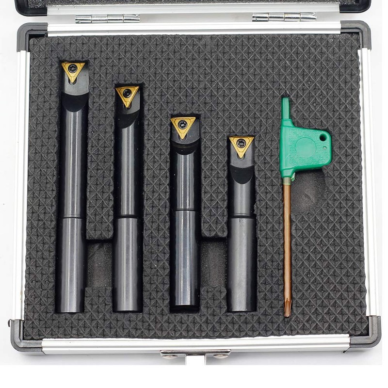 OSCARBIDE 1/2"Round Shank Boring Bar Set, 90 Degree with Indexable