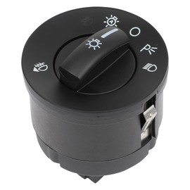 SCITOO Headlight Switch for Ford Edge 2007-2010, F-250/F-350/F-450/F-550 Super Duty 2008-2010, Replaces 7C3Z11654CA/8C3Z11654CA, Push Button, Lever Actuator, ON-ON Operation, Black