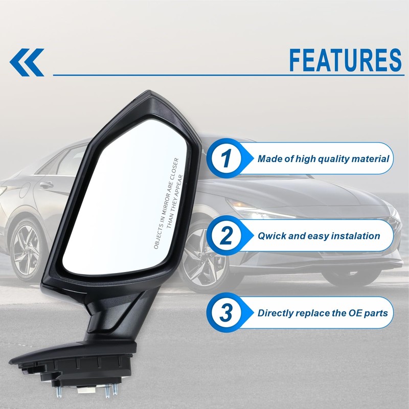 Right Passenger Side Mirror Compatible With 2021 2022 2023 2024