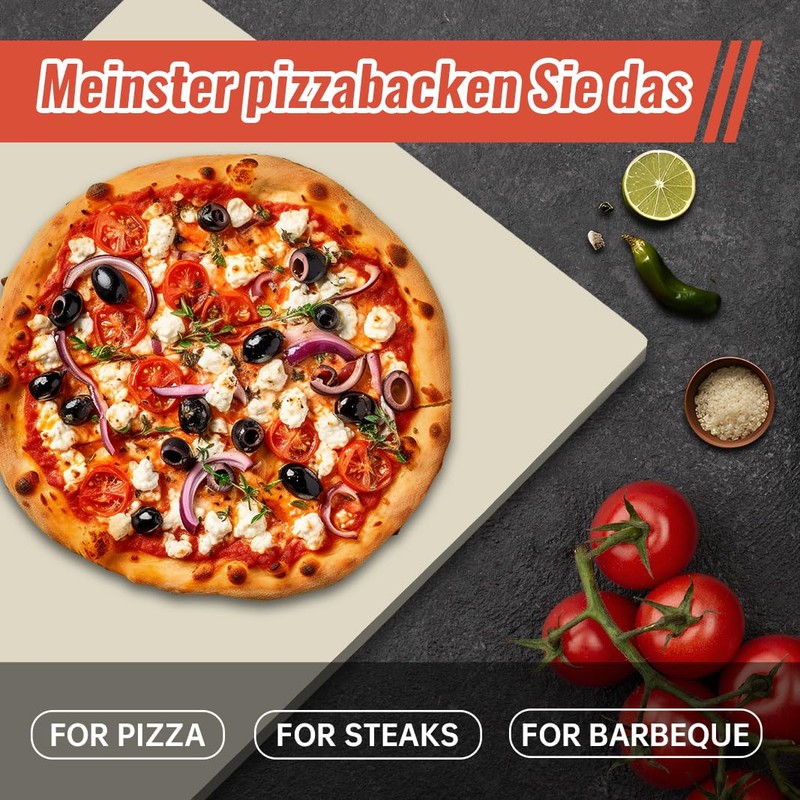 24'' Large Pizza Stone Baking Stone Cordierite Bread Stone for