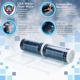 au-ve-co PRODUCTS Adhesive Floor Mats for Cars 300’-21”x24” - Thick Durable Covering Floor Mats - Auto Adhesive Paper for Clean Protected Car Floors - Auto Floor Mats