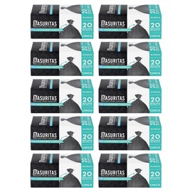 Basuritas | 200 Bolsas de Basura Chicas de 41 x 45 cm (Pack 10x20)