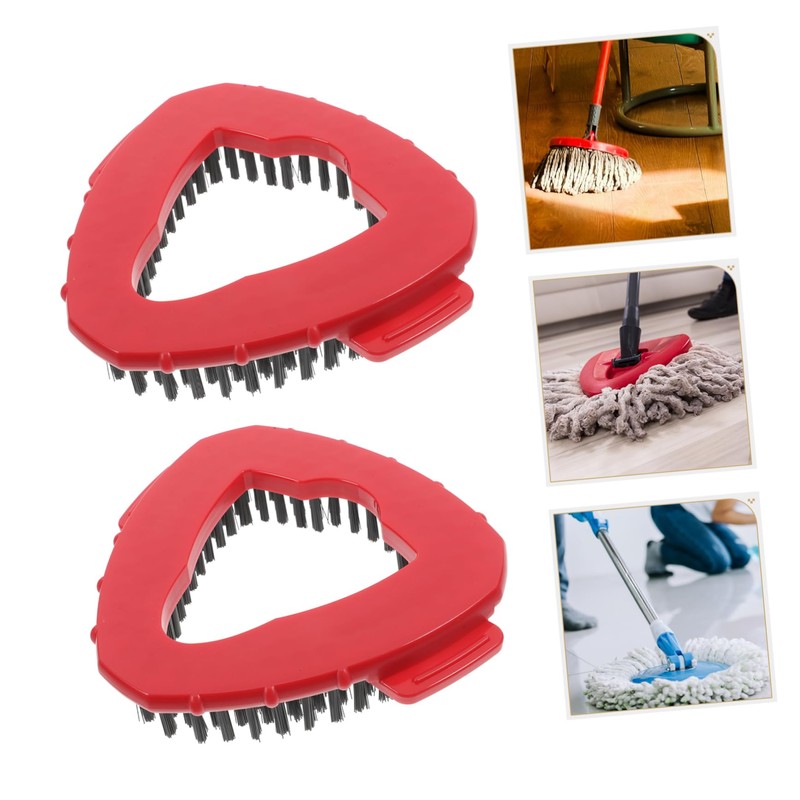 NOLITOY Durable Nylon Bristles Mop Head 2pcs Replacement for Multi-Surface
