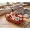 Silicone Sink Faucet Splash Guard with Drain Rack and Sponge