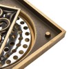 KUNGYO Vintage Bathroom Floor Drain Flower Carved with Brass -