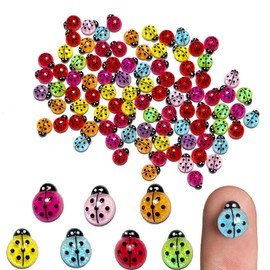 HXJFGDM 100pcs Mini Resin Animals - Luminous Tiny Resin Ladybug Figurines for DIY Crafts, Fairy Garden Decor & Home Decoration | Vibrant, Waterproof & Versatile