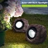 VISFLAIR 2 Pack Solar Rock Lights, Outdoor Decorative Garden Spotlights