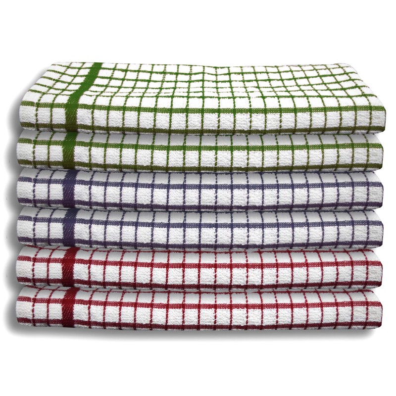 A & B TRADERS 100% Cotton Terry Towelling Tea Towels