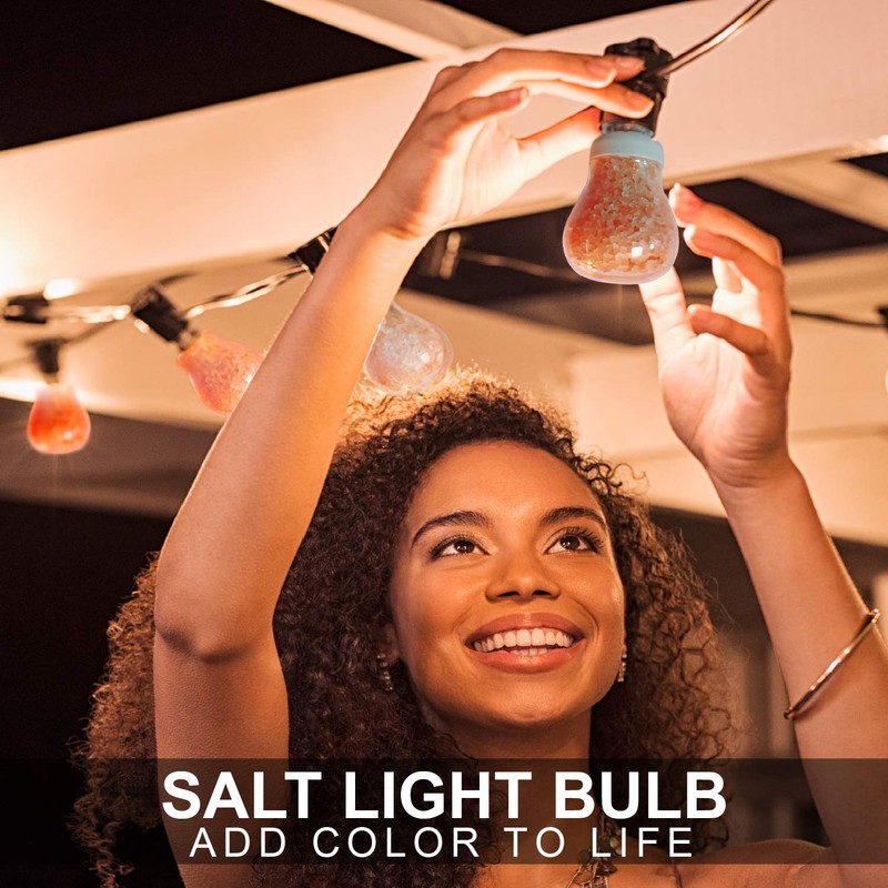Himalayan Glow 60-Watt Salt Light Bulb - 1 Count, Dimmable,