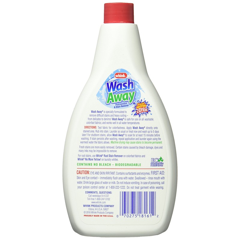 Whink - Wash Away Laundry Stain Remover for Tough Laundry