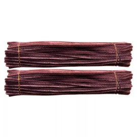 Unbranded 200Pcs Macaron Brown Pipe Cleaners Bulk Supplies Craft Supplies 12inch x 6mm
