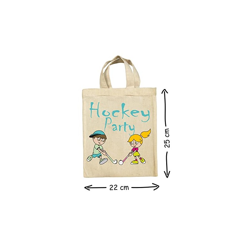 clothinx Sustainable Party Bag Bag Set with Birthday Theme Hockey
