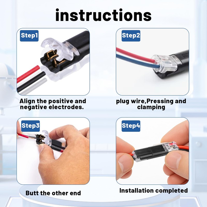 keyxer 30 Pcs Car Connector, 2-Pin Cable Connector, 12 V