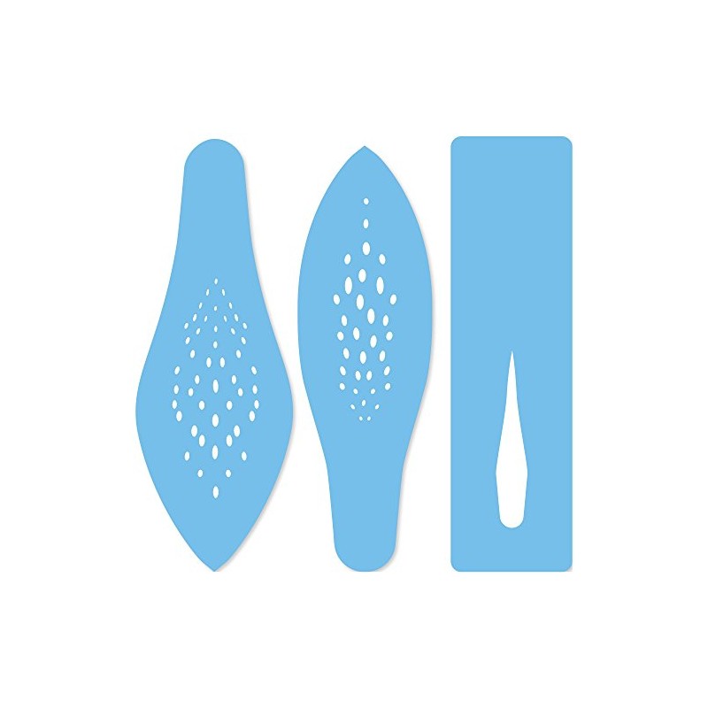 PME SFF20 JEM Lily Stencil, Set of 3, Blue