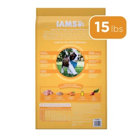 IAMS PROACTIVE HEALTH Smart Puppy Large Breed Dry Puppy Food with Real Chicken, 15 lb. Bag
