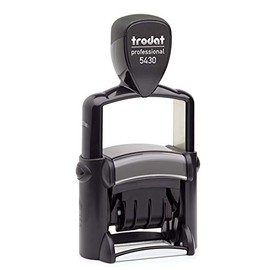 Trodat Professional Text & Date Stamp 5430 41 x 24 mm 2 Lines and Date in Various Colours Design Online (Metal)