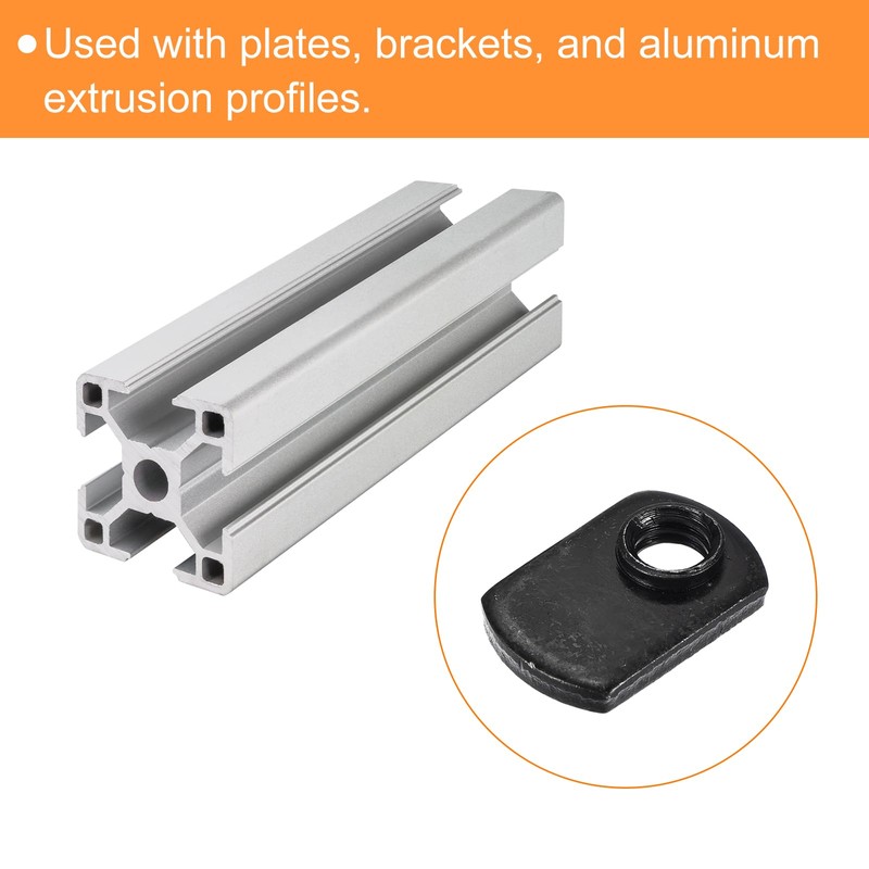 sourcing map Slide in T-Nut with Offset Thread, 10Pcs 5/16"-18