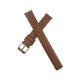 NZZXTO Leather Watch Band 12mm Spring Bar Genuine Leather Watch Strap Replacement for Skagen （12mm light brown-gold）