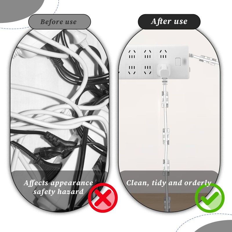 Molain Adhesive Punch-Free Socket Holder, 10Pcs Power Stirp Holder with