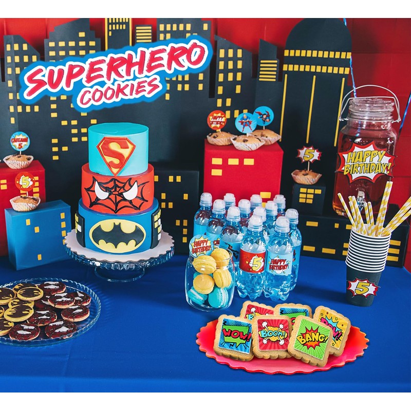 Superhero Cookies 24 Pack | Bulk Party Favors Birthday Party