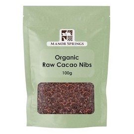 Organic Raw Cacao Nibs 100g by Manor Springs Organic