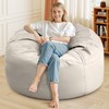 Sweetcrispy Bean Bag Chairs, 4Ft Bean Bags for Adults, Large