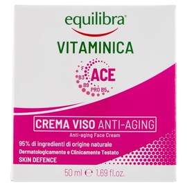 Equilibra Face Vitamin Anti-Aging Face Cream with Multivitamin Complex Tea and Mosqueta Oil Gives Face Skin Tone, Elasticity and Luminosity 50ml