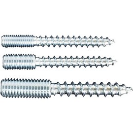 MIYAGAWA FX046-50-PC1 M8 Cross Recessed Stud Wood Screw, Trivalent Chromate, 7X50, 4 Pack