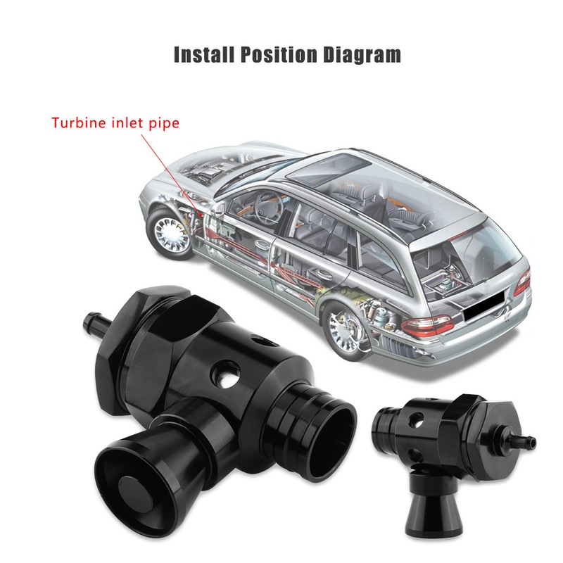 Black Universal 25mm Car Turbo BOV Dump Blow Off Valve