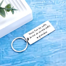 College Keychain Back to Schlool Suppies for Student Kids Teen Boys Girls First Day of School Don't Do Stup Gag Gift for Birthday Christmas Granddaughter Stocking Stuffer Teenager