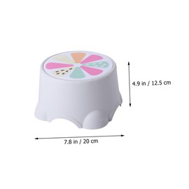 Abaodam 3Pcs Cartoon Stools Durable Fruit Pattern Step Stools for Portable Bathroom Footstools Comfortable Seating for Boys and Random Colors