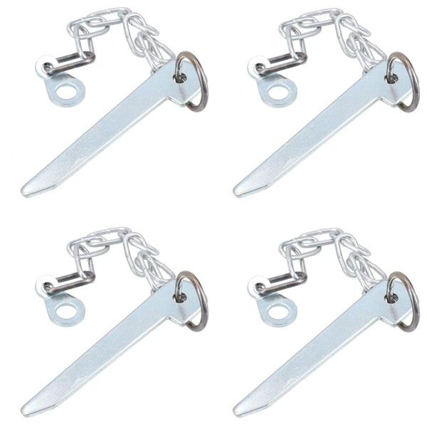 4 Pack Flat Cotter Pin & Chain 115mm for Trailer