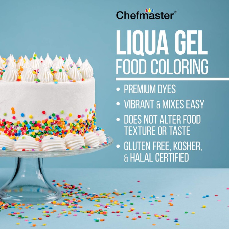 Chefmaster Liqua-Gel Food Color 2.3 oz. - Buckeye Brown
