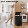 efluky 100L Laundry Basket with Wheels and Lid, Rolling Laundry