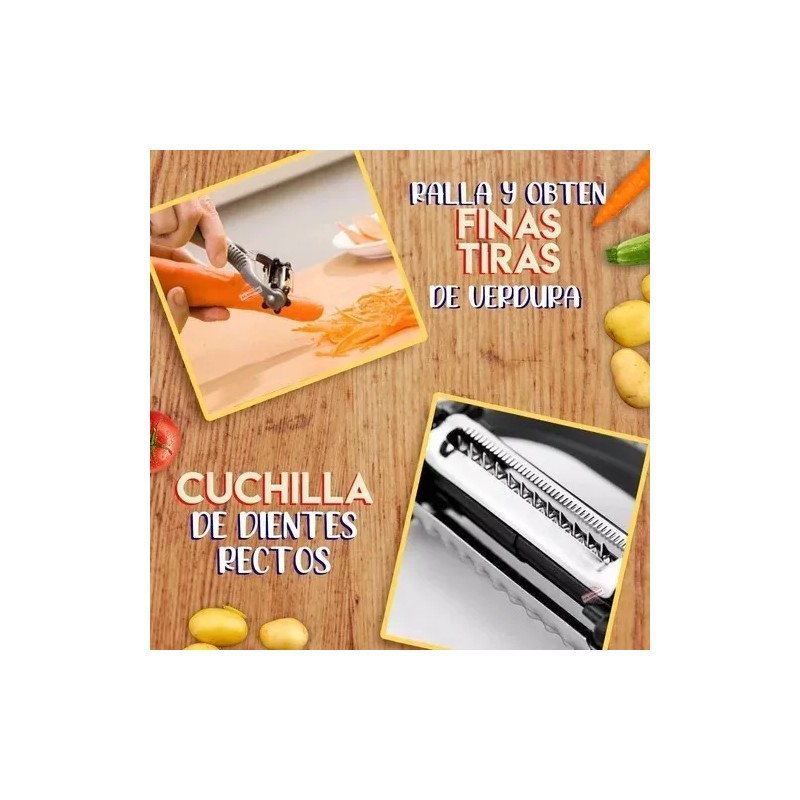 Total Supplier Pelador Rallador Rebanador Frutas Y Verduras 3 En