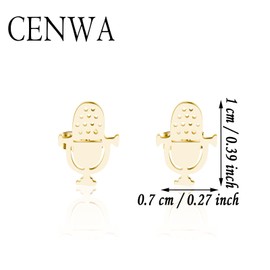 CENWA Tiny Microphone Earrings Musician Studs Music Gift Singer Earrings (Microphone studs)