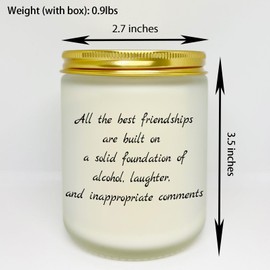 Wehnniee Funny Friendship Gifts, Candle Gifts for Work Bestie, Best Friend, Christmas, Birthday Gift Ideas for Her, Lavender Scented Candle