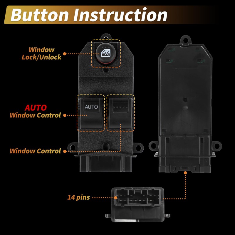 SWITCHRISE 1AUTO Power Window Switch for Honda Element 2003-2011 No.35750SCVA01ZA/DS2385/1S3983